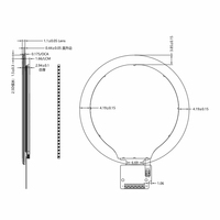 Layar LCD TFT Bulat HEXING 1,28 Inci 240x240 GC9A01 Antarmuka SPI 4 Jalur 350nits Pemasangan Solder untuk Jam Tangan Pintar Perangkat yang Dapat Dipakai
