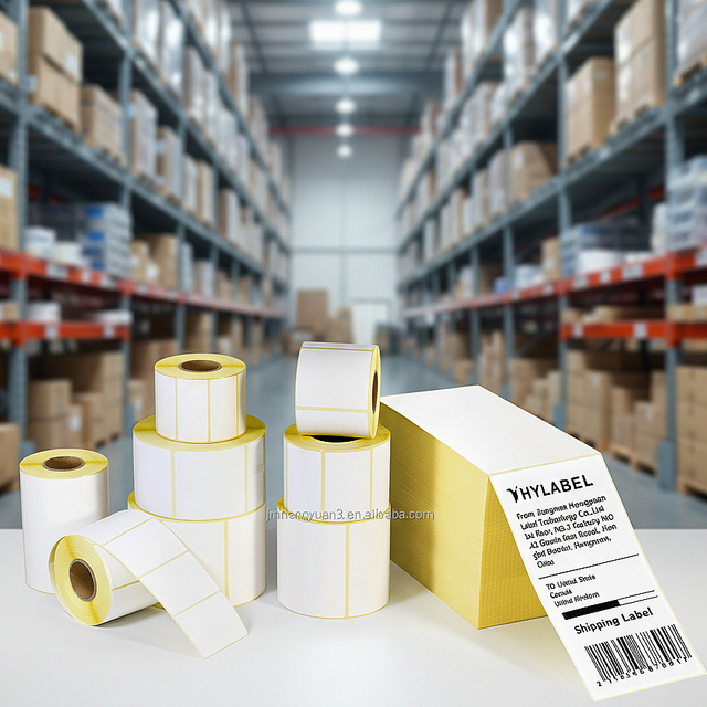 102x102 102x150 102x152 102x210 Thermo Label Etiketten Roll Sheet Direct Thermal Label Shipping Thermal Label for Packaging