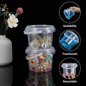 Contenedores de Almacenamiento de Plástico Transparente con Tapa y Asas, Personalizables con Logotipo, para Dulces, Manualidades, Lociones y Múltiples Usos - Product Image 3