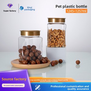PET Square Food Grade Plastic <strong>Jar</strong> 13L Large Capacity Laminated Packaging Sealed Gift <strong>Jar</strong> for Candy Nuts <strong>Pistachios</strong> - Product Image 3