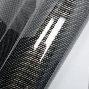 Hot Sale Eco-friendly PET Release Liner <strong>Black</strong> Gold Carbon Fiber Vinyl <strong>Wrapping</strong> Glue Luxury <strong>Car</strong> Covering 1.52*18m G4 Brand 2 Year - Product Image 2