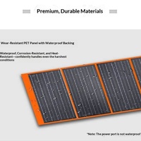 Kit Panel Surya Lipat Portabel 500W, Modul PV Efisiensi Tinggi untuk Darurat, Pengisian Baterai 18V, Premium Terlaris untuk Berkemah