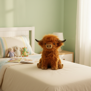 Peluche de Vaca Highland Escocesa, Adorable y Suave, Juguete de Peluche para Niños, Regalo, Decoración del Hogar, Promoción - Product Image 1