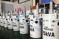 Transformateur monté sur poteau monophasé léger, bon prix, 15kva, 75kva