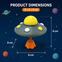 Jouet anti-stress UFO rotatif imprimé en 3D, spinner à ressort, gadget de bureau, nouveauté, jouet spatial