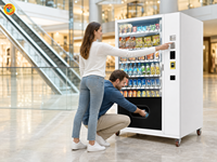 Fabricant de distributeurs automatiques de snacks et de boissons, 54 compartiments, réfrigérés, accepteur de billets, monnayeur, lecteur de cartes, CE, vente en gros