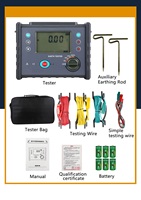 Mégohmmètre 2500V 0 à 200 GOhm Testeur de résistance d'isolement 100V 250V 500V 1000V 2500V Tension AC/DC USB 500 Stockage de données