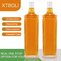 Bouteilles en verre personnalisées Super Flint, prix d'usine, haute qualité, pour vodka, whisky, tequila, spiritueux, liqueurs, vins