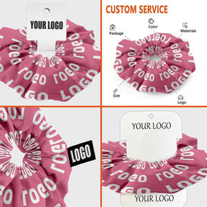 ربطات شعر حريرية مطاطية مخصصة من CHENGHE مع شعار مطبوع للنساء، إكسسوارات شعر مبتكرة بنمط شخصي - Product Image 2