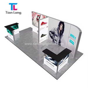 High Quality Custom Portable Aluminum SEG Frame <b>Advertising</b> Display Equipment 20x8ft Trade Show Backlit Wall <b>Light</b> <b>Box</b> - Product Image 2