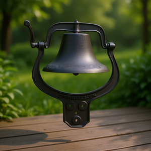 Campana de Comedor de Hierro Fundido para Montar en la Pared, Decoración de Jardín para Exteriores, Estilo Tradicional, Acabado Pintado, Forma Irregular - Product Image 2