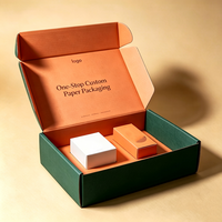 Boîte d'expédition en carton ondulé personnalisée, pliable, avec estampage à chaud, pour gobelets, cosmétiques, bougies, emballages de shampooings