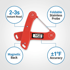 <span class=keywords><strong>Thermomètre</strong></span> numérique <span class=keywords><strong>professionnel</strong></span> pour <span class=keywords><strong>viande</strong></span> avec rétroéclairage, lecture instantanée, haute précision, sonde pour barbecue et fumoir - Product Image 3