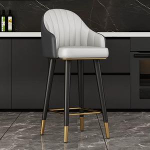 Cina all'ingrosso fabbrica elegante pelle nera cuscini da Bar sgabelli da <span class=keywords><strong>cucina</strong></span> sgabello <span class=keywords><strong>sedia</strong></span> con schienale - Product Image 3