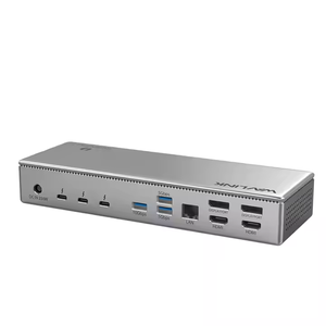 Intel <span class=keywords><strong>Thunderbolt</strong></span> 4 Certified Quad Docking Station-Concentrateur USB4, 98W PD,8K/4K HDMI + DP, 40Gbps, DisplayLink - Product Image 1