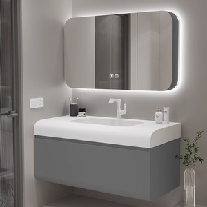 Équipement de toilette Led miroir armoire salle de bain vanité bassin évier ensemble luxe moderne marbre salle de bain vanité armoire - Product Image 5