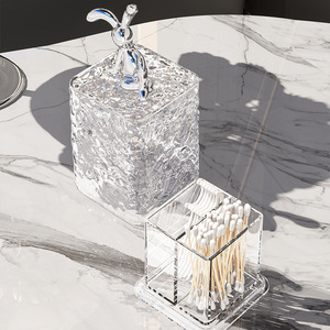 กล่องไม้จิ้มฟันลายธารน้ำแข็งที่มีระดับสำหรับบ้านกันฝุ่นกล่องใส่ไม้จิ้มฟัน - Product Image 3