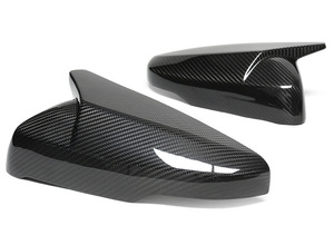 ฝาครอบกระจกมองหลังคาร์บอนไฟเบอร์แบบแห้ง สำหรับรถ Cadillac CTS, CT5, CT6V รุ่น Horn Style - Product Image 2