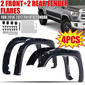 Offre Spéciale : Lot de 2 (avant/arrière) extensions d'ailes pour Toyota Tundra 2014-2017 – Style surface lisse/Style strié - Product Image 1