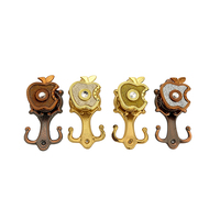Crochets de rideau muraux en métal bronze doré modernes, accessoires de fabrication OEM ODM en gros à bas prix
