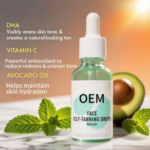 OEM/ODM Suero autocorrector de color natural con gotas autobronceadoras veganas para el bronceado de la cara oscura Acelera la loción para la piel oscura - Product Image 3