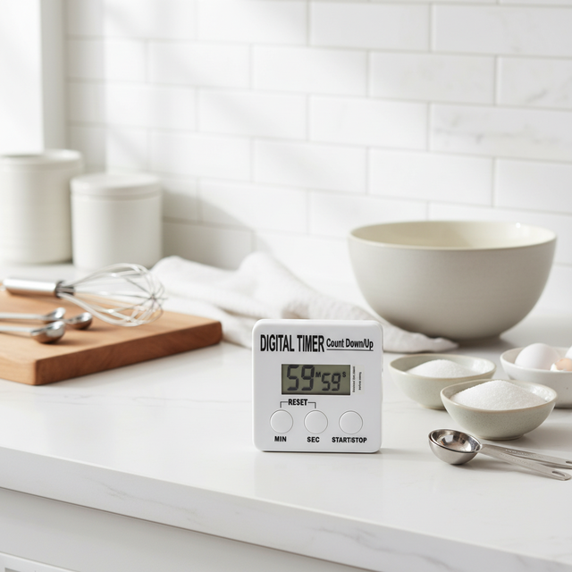 Digital Kitchen LCD Timer with Pomodoro Function ABS Plastic Square Design Eco-Friendly OEM