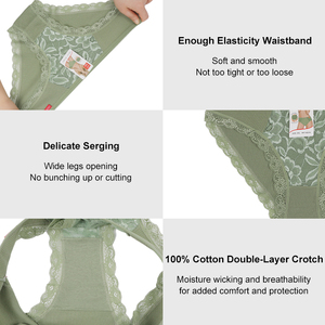 Uokin cổ điển gân bông tóm tắt với ren cô gái dễ thương phụ nữ trẻ đầy đủ bảo hiểm quần lót củ<span class=keywords><strong>a</strong></span> phụ nữ chất lượng cao chủ đề <span class=keywords><strong>knickers</strong></span> - Product Image 3