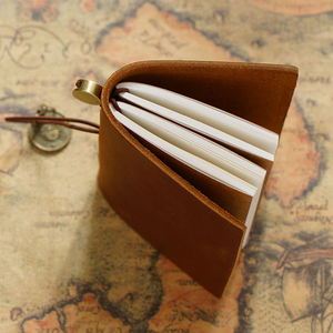 สมุดบันทึกธุรกิจหนังแท้เย็บเข้าเล่ม Trendy A9 128 แผ่น เหมาะสำหรับการเดินทาง วางแผนงาน เขียนได้ดี พกพาสะดวก ของขวัญสุดพิเศษ - Product Image 5