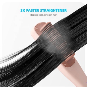 <span class=keywords><strong>Brosse</strong></span> lissante à vapeur personnalisée avec logo, 3 en 1, <span class=keywords><strong>brosse</strong></span> lissante <span class=keywords><strong>pour</strong></span> <span class=keywords><strong>cheveux</strong></span>, peigne chauffant, peigne lissant - Product Image 5