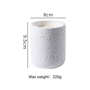 AIKUN - Recipientes de Cemento y Concreto Esmerilados de Lujo con Etiqueta Privada en Blanco, Rosa y Gris para Velas Aromáticas - Product Image 5