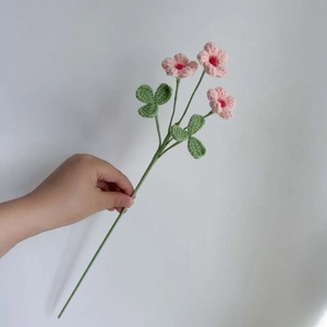 Buket Bunga Kuncup Sorrel Kayu Rajutan Buatan & Tenun Tangan dari Katun untuk Dekorasi Pesta Pernikahan - Product Image 4