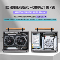 Boîtier d'ordinateur P16 6.9L Mid Tower Mini ITX en aluminium 5052 SFF pour GPU 255mm, alimentation 1U avec USB-C – En stock