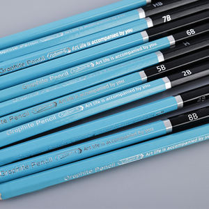 Xin Bowen Ensemble de crayons Outils de dessin de croquis professionnels Ensemble de 12 pièces Ensemble de crayons de croquis professionnels non toxiques - Product Image 6