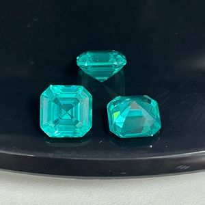 พลอยพาราอิบา YAG รูปทรง Asscher แบบหลวม ผลิตในห้องปฏิบัติการ สำหรับทำเครื่องประดับ DIY - Product Image 4