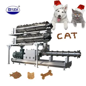 Machine à granulés flottante pour aliments pour animaux de compagnie/poissons Ligne de production de repas quotidiens pour chat Extrudeuse