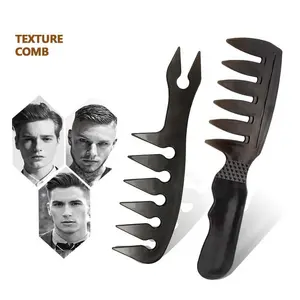 Hot Men Oil Head Styling Hair Comb Professional Multi-function Wide Tooth Texture Comb Set Barber Supplies