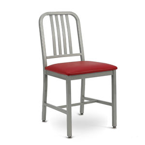 Mỹ Phong Cách Thương mại Nhà Hàng đồ nội thất chỗ ngồi bạc màu kim loại ghế ăn với đệm ghế - Product Image 3