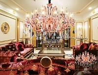 Kristal avize fabricant en Chine alibaba Offre Spéciale lustre en cristal de luxe bougie lampe hôtel villa décor lustre lampe