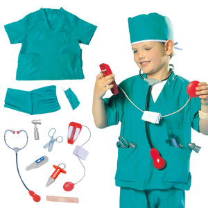 Venta caliente Unisex 10PCs Niños <span class=keywords><strong>Cirujano</strong></span> Uniforme Juego de rol médico Juego de juguetes con accesorios para juegos de médicos - Product Image 2