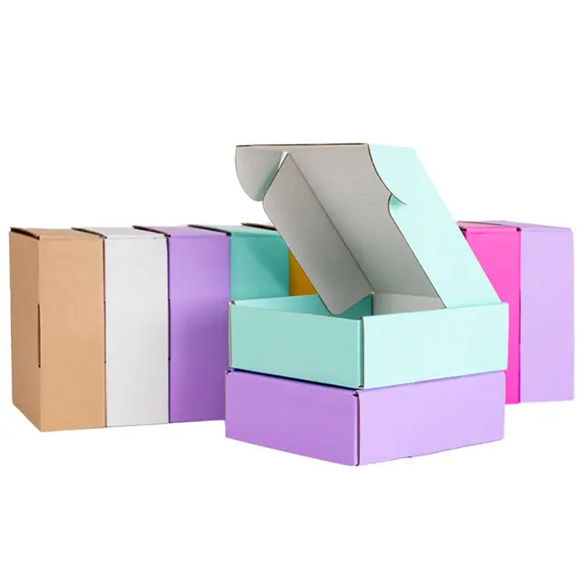 YR-07-T4 Factory Wholesale customized mailer box Printed Cheap hat pink black small corrugated shipping boxes for small business