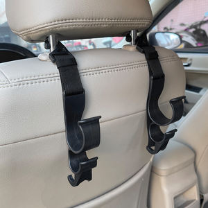 Gancho ajustable para colgar en el respaldo del asiento del coche, solución de almacenamiento multifuncional duradera, organizadores de plástico para vehículos, ganchos para coche - Product Image 4