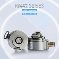 Encoder Optik Poros Berongga KM42 10mm Baja Tahan Karat 12 Bit Dilengkapi Sensor Encoder Absolut Multiturn RS485