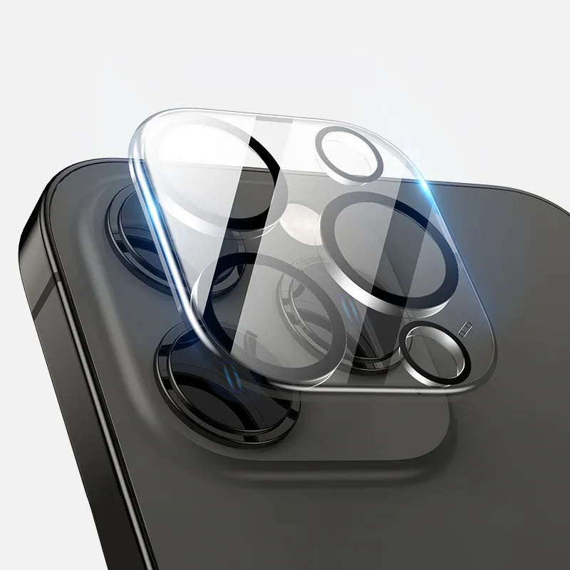 Ốp 3D Chống Trầy Xước Bảo Vệ Ống Kính Máy Ảnh Cho Iphone 14 13 12 11 Pro Max Kính Cường Lực Bảo Vệ Ống Kính