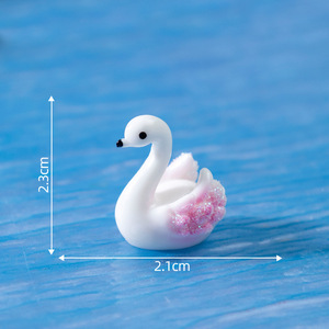 Mini Cisnes de Resina, Adornos para Jardín de Hadas, Figuras Decorativas, Micro Paisaje DIY, Decoración de Musgo, Adornos para Pasteles, Decoración para Macetas y Hogar - Product Image 6