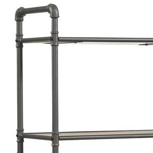 DB Itzel <b>Antique</b> Oak & Sandy Gray Finish Wall & Display <b>Bookshelf</b> - Product Image 5