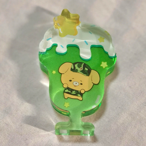 Artesanías acrílicas personalizadas Anime claro impreso doble cara arena movediza acrílico Standee cuadrado arena movediza bloque acrílico - Product Image 1