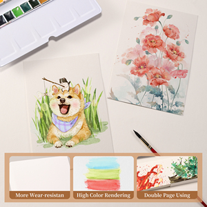 Bloc de papier écologique de qualité supérieure, 300g, texture fine, 80 feuilles, motif trèfle à quatre feuilles, phosphorescent, <span class=keywords><strong>aquarelle</strong></span>, plusieurs tailles disponibles - Product Image 4