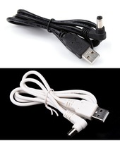 USB 2,0 a macho a DC 5,5x2,1mm DC5521 5 voltios 24AWG DC conector de carga barril Jack Cable de alimentación blanco
