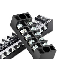 Bloc de bornes à double rangée WBO série TB de haute qualité 25A 600V, en laiton et plastique avec couvercle transparent TB-2504 TB-2506, fixation par vis pour câbles