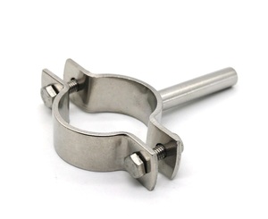 Penyangga Pipa Adjustable Stainless Steel SS304 3/4'-21/2' Tipe Bulat Penjepit Pipa Penyangga Pipa Dengan Batang ODM/OEM - Product Image 4